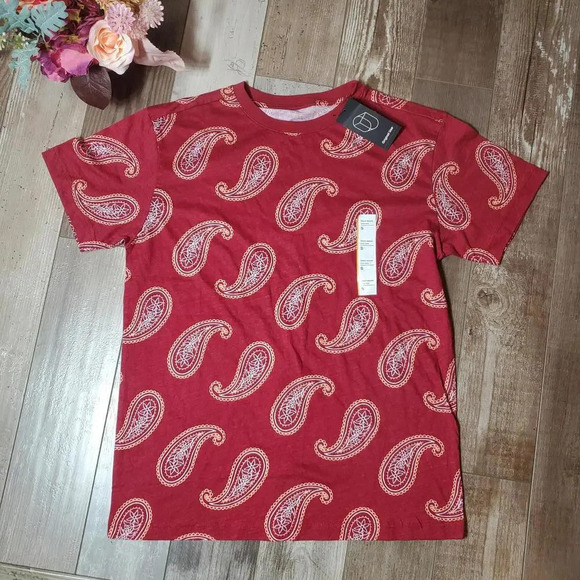 NWT Original Use Men's Cotton Paisley Pattern T-Shirt Size Small - Picture 2 of 13